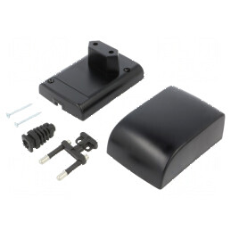 Carcasă alimentator ABS neagră 55mm x 80,45mm x 37,15mm | Electronic-mag.ro | Componente Electronice