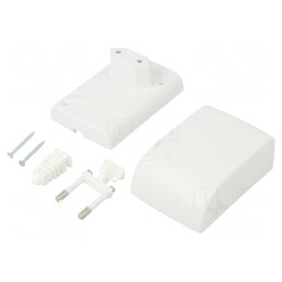 Carcasă alimentator ABS albă 55mm x 80,45mm x 37,15mm | Electronic-mag.ro | Componente Electronice
