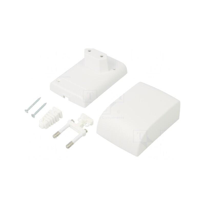 Carcasă alimentator ABS albă 55mm x 80,45mm x 37,15mm | Electronic-mag.ro | Componente Electronice