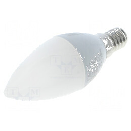 Lampă LED E14 4,5W 3000K 470lm Alb Cald 180° 220/240VAC | Electronic-mag.ro | Componente Electronice