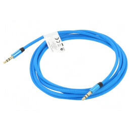 Cablu audio Jack 3,5mm 3pin aurit 2m | Electronic-mag.ro | Componente Electronice