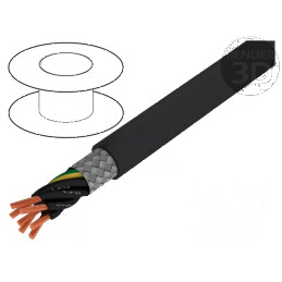 Cablu ecranat JZ-600-Y-CY 3G0,75mm2 cu tressă de cupru cositorit | Electronic-mag.ro | Componente Electronice
