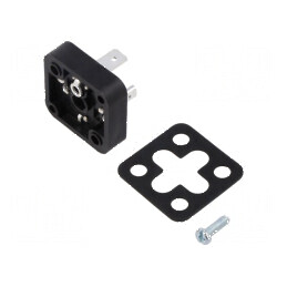 Conector cu valvă soclu 18mm tată PIN 4 mPm 3 PE | Electronic-mag.ro | Componente Electronice