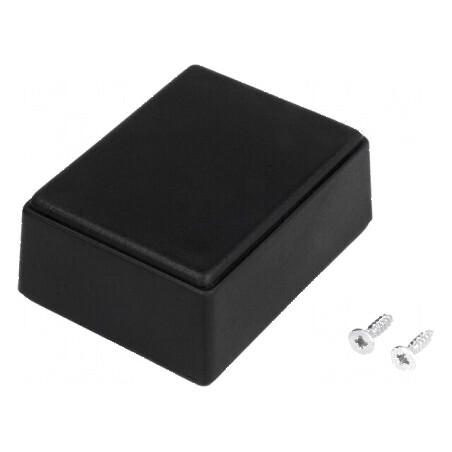 Carcasă universală ABS neagră 49mm x 64mm x 27mm | Electronic-mag.ro | Componente Electronice