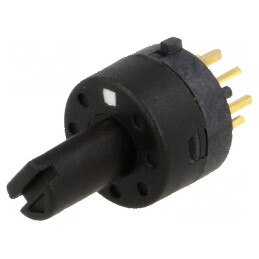 Comutator rotativ 3 poziții 0,5A 24VDC 1 secțiune 45° | Electronic-mag.ro | Componente Electronice