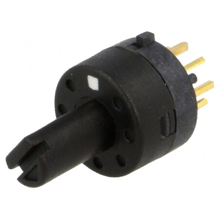 Comutator rotativ 3 poziții 0,5A 24VDC 1 secțiune 45° | Electronic-mag.ro | Componente Electronice
