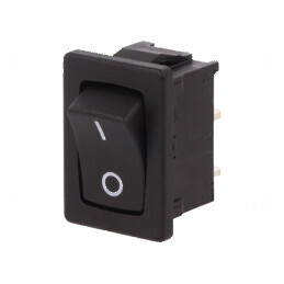 Rocker SPST ON-OFF 12A/250VAC Negru IP40 | Electronic-mag.ro | Componente Electronice