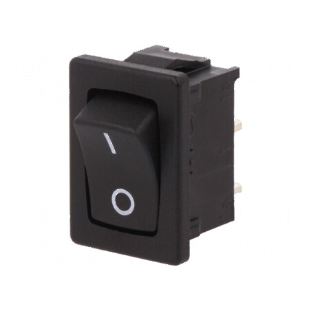 Rocker SPST ON-OFF 12A/250VAC Negru IP40 | Electronic-mag.ro | Componente Electronice