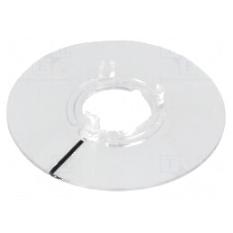 Disc policarbonat transparent cu indicator negru | Electronic-mag.ro | Componente Electronice