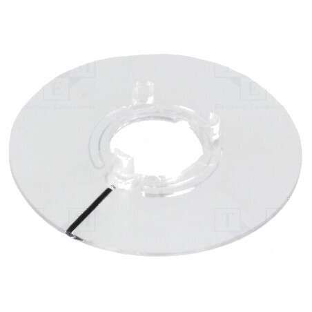 Disc policarbonat transparent cu indicator negru | Electronic-mag.ro | Componente Electronice