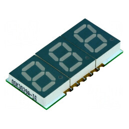 Afişaj LED 7 segmente 10mm roşu 3 caracters 4-15mcd | Electronic-mag.ro | Componente Electronice