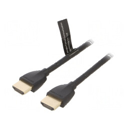 Cablu HDMI 2.0 0,5m negru PVC | Electronic-mag.ro | Componente Electronice