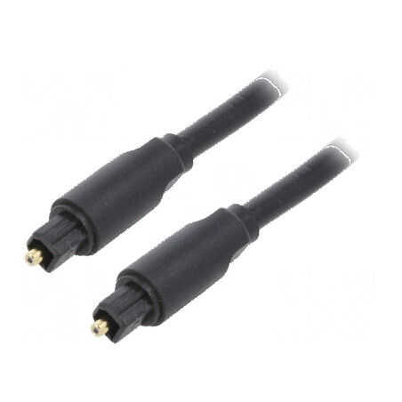 Cablu Toslink 1,5m cu mufe aurite negre | Electronic-mag.ro | Componente Electronice