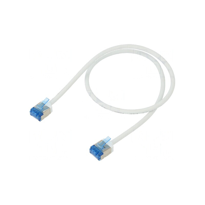 Patch cord U/FTP 6a 0,5m LSZH alb 32AWG | Electronic-mag.ro | Componente Electronice