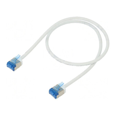 Patch cord U/FTP 6a 0,5m LSZH alb 32AWG | Electronic-mag.ro | Componente Electronice