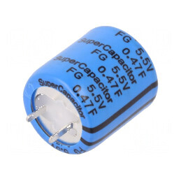 Supercondensator THT 0,47F 5,5VDC 5,08mm 120Ω | Electronic-mag.ro | Componente Electronice