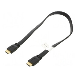 Cablu HDMI 2.0 0,5m negru PVC | Electronic-mag.ro | Componente Electronice