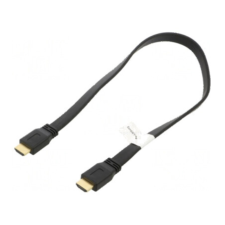 Cablu HDMI 2.0 0,5m negru PVC | Electronic-mag.ro | Componente Electronice