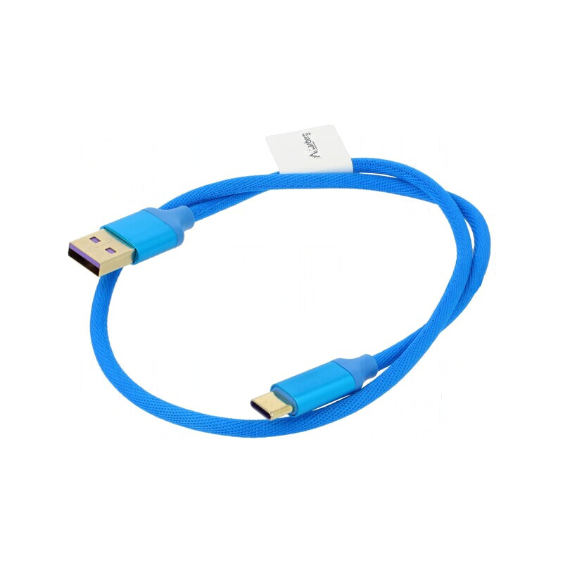 Cablu USB 2.0 A la C aurit 0,5m albastru | Electronic-mag.ro | Componente Electronice