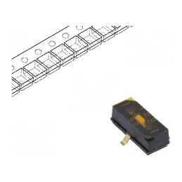 Comutator DIP-SWITCH 1 Secţiune ON-OFF 0,025A/24VDC | Electronic-mag.ro | Componente Electronice