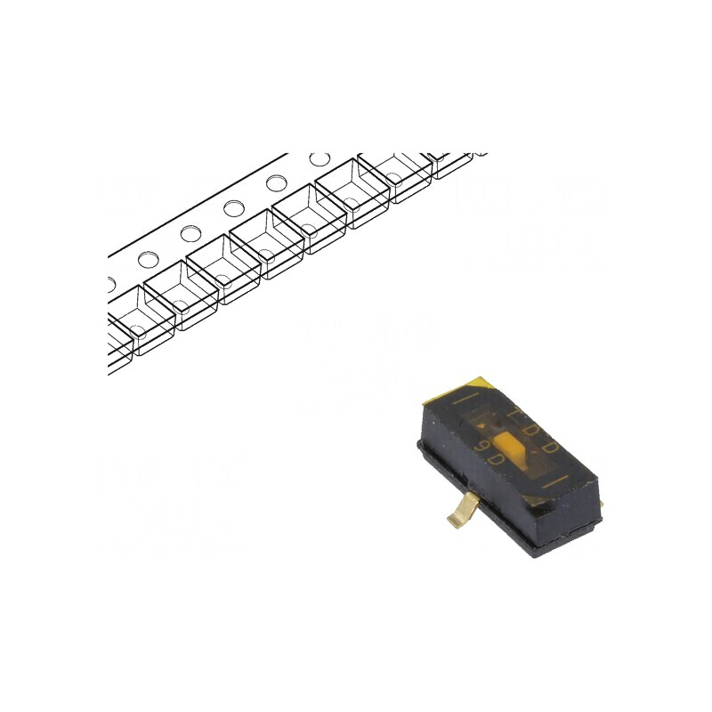 Comutator DIP-SWITCH 1 Secţiune ON-OFF 0,025A/24VDC | Electronic-mag.ro | Componente Electronice