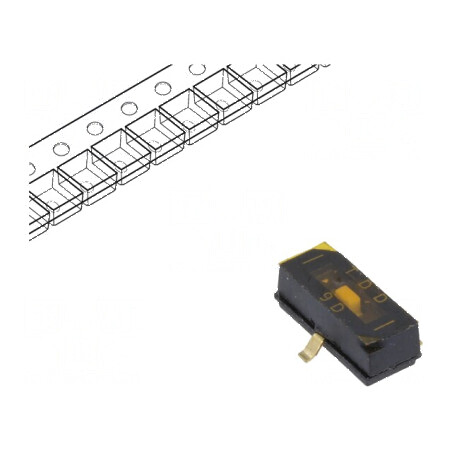 Comutator DIP-SWITCH 1 Secţiune ON-OFF 0,025A/24VDC | Electronic-mag.ro | Componente Electronice