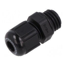 Garnitură de etanșare M12 1,5 IP66/IP68 poliamidă neagră | Electronic-mag.ro | Componente Electronice
