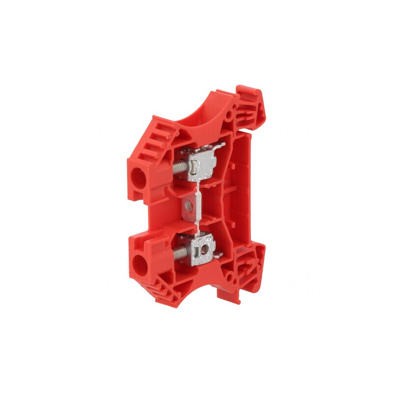 Conector Termic 6mm² 2 Borne Roșu Wemid TS35 | Electronic-mag.ro | Componente Electronice