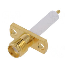 Conector SMA Soclu Mamă Drept Lipire pentru Panou | Electronic-mag.ro | Componente Electronice