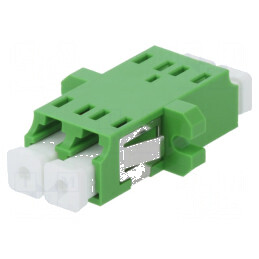 Conector fibră optică soclu cuplă duplex monomod SM LCA | Electronic-mag.ro | Componente Electronice