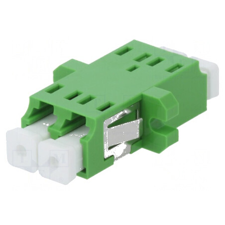 Conector fibră optică soclu cuplă duplex monomod SM LCA | Electronic-mag.ro | Componente Electronice