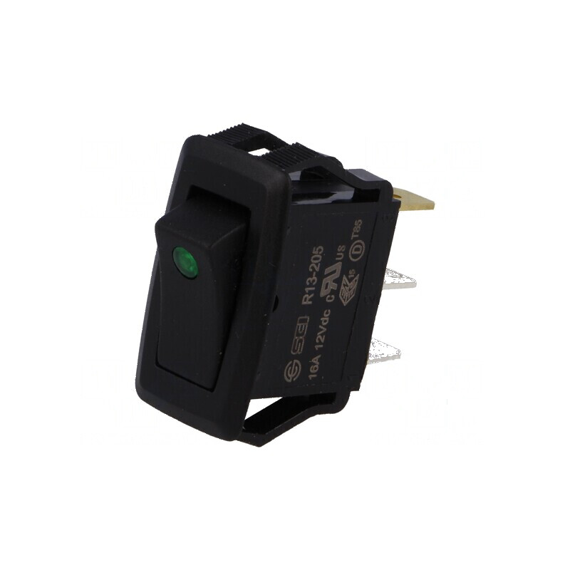 Rocker Switch SPST 16A 12VDC Neagră cu LED R13-205-DC | Electronic-mag.ro | Componente Electronice Rocker Switch SPST 16A 12VDC Neagră cu LED R13-205-DC | Electronic-mag.ro | Componente Electronice