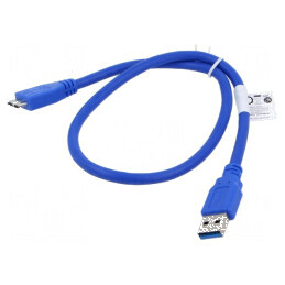 Cablu USB 3.0 A la Micro B 0,5m Aurit PVC | Electronic-mag.ro | Componente Electronice