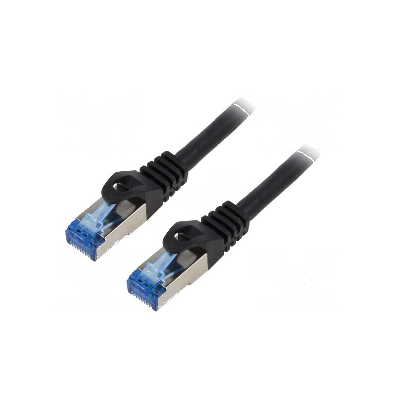 Patch cord S/FTP 6a 3m CCA LSZH negru 26AWG | Electronic-mag.ro | Componente Electronice Patch cord S/FTP 6a 3m CCA LSZH negru 26AWG | Electronic-mag.ro | Componente Electronice