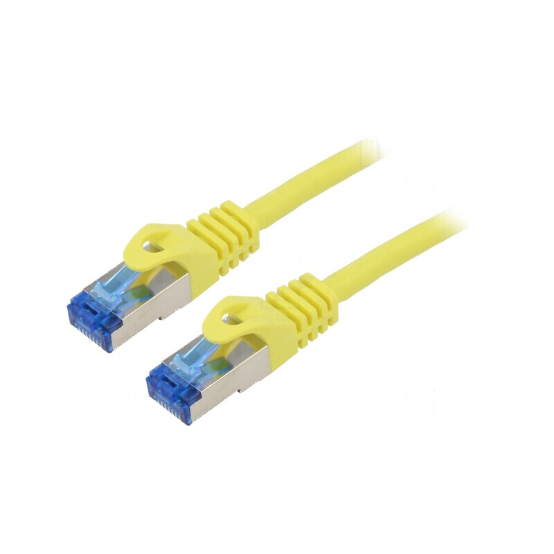 Cabluri patch S/FTP 6a CCA LSZH galben 3m 26AWG | Electronic-mag.ro | Componente Electronice