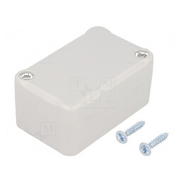 Carcasă universală polistiren gri IP65 40mm x 64mm x 30mm | Electronic-mag.ro | Componente Electronice