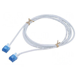 Cabluri patch U/UTP 6a 2m alb 32AWG aurit LSZH | Electronic-mag.ro | Componente Electronice