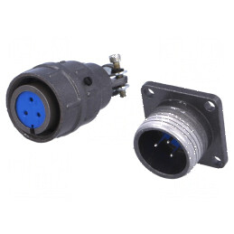 Conector circular soclu mufă DS1110-06 tată mamă PIN 3 5A | Electronic-mag.ro | Componente Electronice