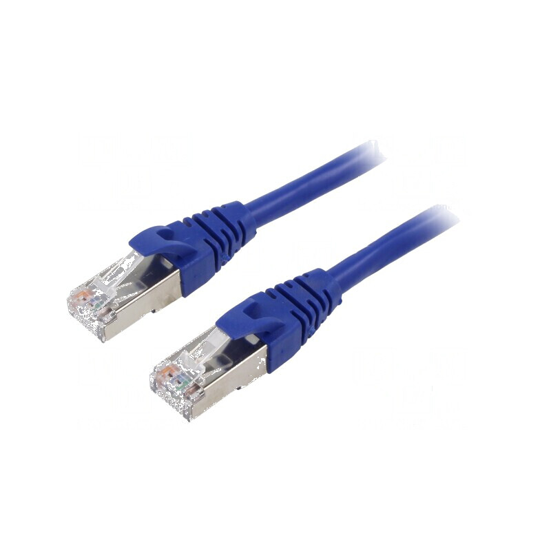 Cablul Patch F/UTP 6 litat Cu PVC albastru 1m 26AWG | Electronic-mag.ro | Componente Electronice