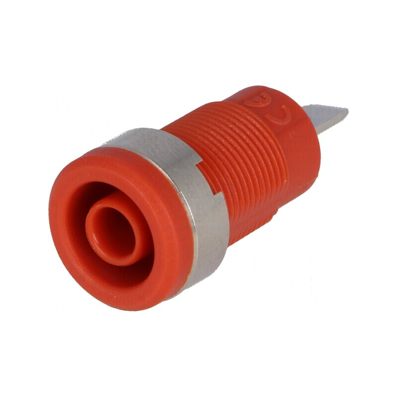Conector banană 4mm soclu 36A 1kV roşie nichelat izolaţie | Electronic-mag.ro | Componente Electronice Conector banană 4mm soclu 36A 1kV roşie nichelat izolaţie | Electronic-mag.ro | Componente Electronice