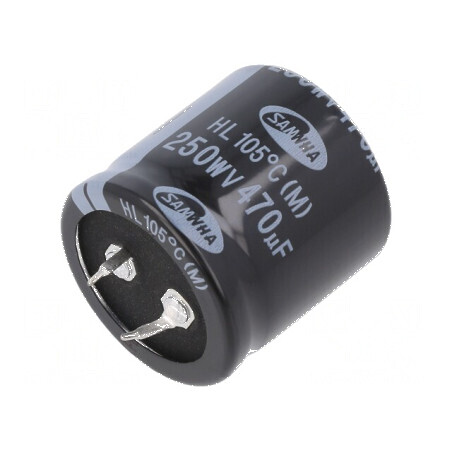 Condensator electrolitic SNAP-IN 470uF 250VDC Ø30x30mm ±20% | Electronic-mag.ro | Componente Electronice