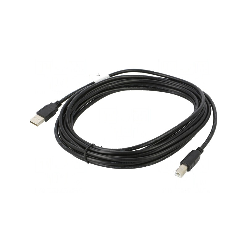Cablu USB 2.0 A la B, 5m, negru, aurit | Electronic-mag.ro | Componente Electronice Cablu USB 2.0 A la B, 5m, negru, aurit | Electronic-mag.ro | Componente Electronice