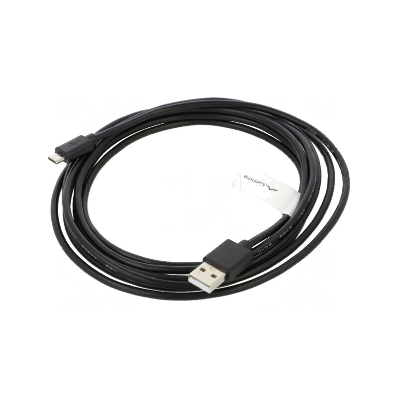 Cablu USB 2.0 A la micro B aurit 3m negru | Electronic-mag.ro | Componente Electronice Cablu USB 2.0 A la micro B aurit 3m negru | Electronic-mag.ro | Componente Electronice