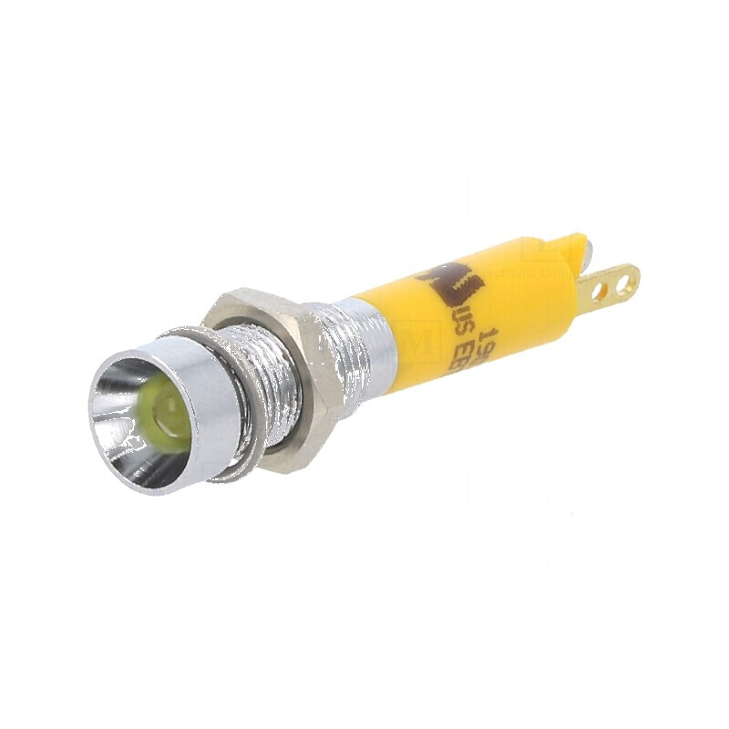 Lampă LED concav galbenă 24VDC Ø6mm IP40 metal | Electronic-mag.ro | Componente Electronice Lampă LED concav galbenă 24VDC Ø6mm IP40 metal | Electronic-mag.ro | Componente Electronice