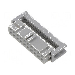 Conector IDC mufă mamă 20 PIN 1,27mm 2,5A pentru cablu-bandă | Electronic-mag.ro | Componente Electronice