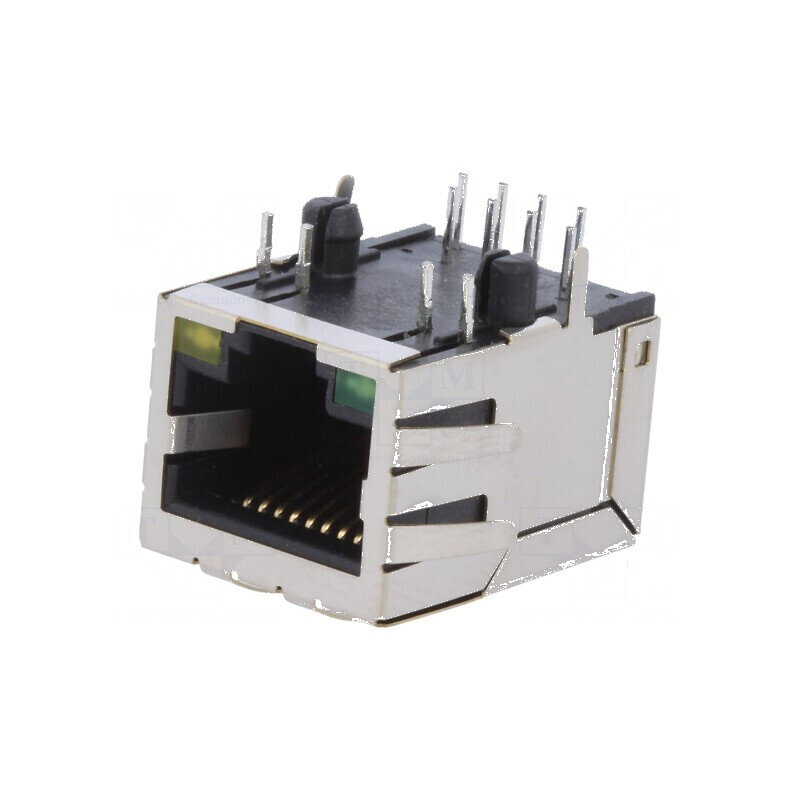 Conector RJ45 ecranat Cat 5e 8p8c THT | Electronic-mag.ro | Componente Electronice Conector RJ45 ecranat Cat 5e 8p8c THT | Electronic-mag.ro | Componente Electronice