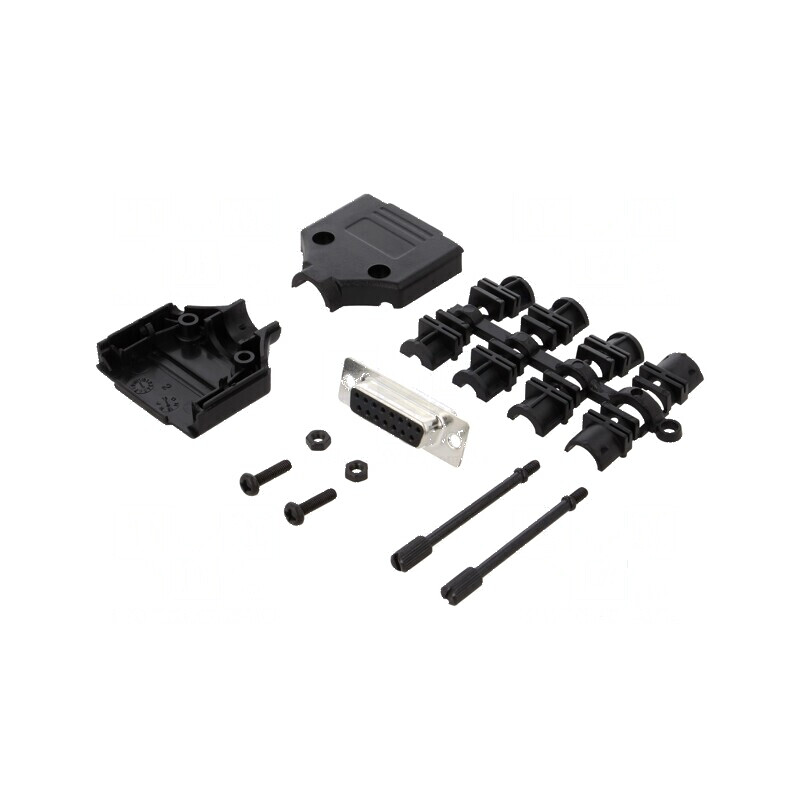 Mufă mamă D-Sub 15 pini drept pentru lipire pe cablu - kit complet | Electronic-mag.ro | Componente Electronice Mufă mamă D-Sub 15 pini drept pentru lipire pe cablu - kit complet | Electronic-mag.ro | Componente Electronice
