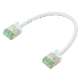 Cablu Patch U/FTP Cat 8.1 0,15m LSZH Alb 32AWG | Electronic-mag.ro | Componente Electronice