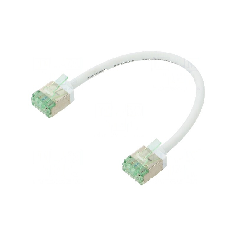 Cablu Patch U/FTP Cat 8.1 0,15m LSZH Alb 32AWG | Electronic-mag.ro | Componente Electronice