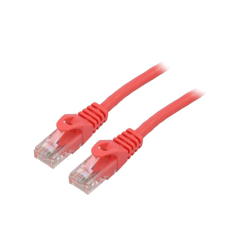Cabluri Patch U/UTP 6 Litat CCA PVC Roșu 5m 26AWG | Electronic-mag.ro | Componente Electronice